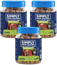 Produktbild von SIMPLY FROM NATURE Smart Bites Lamm für Hunde - 3 x 130 g