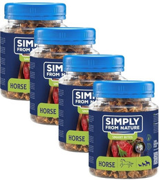 Produktbild von SIMPLY FROM NATURE Smart Bites Pferdefleisch für Hunde - 4 x 130 g