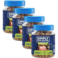 Produktbild von SIMPLY FROM NATURE Smart Bites Truthahn für Hunde - 4 x 130 g