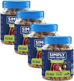 Produktbild von SIMPLY FROM NATURE Smart Bites Wildschwein für Hunde - 4 x 130 g