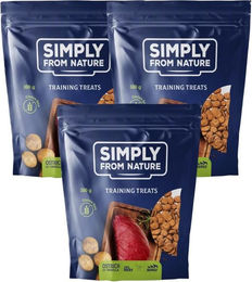 Produktbild von SIMPLY FROM NATURE Trainings-Leckerlis für Hunde mit Straußenfleisch und Vanille 3 x 300 g