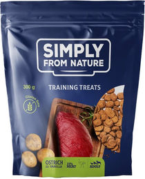 Produktbild von SIMPLY FROM NATURE Trainings-Leckerlis für Hunde mit Straußenfleisch und Vanille 300 g