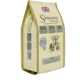 Produktbild von Simpsons Premium 80/20 Fleisch & Fisch Trockenfutter für Hunde - 12 kg