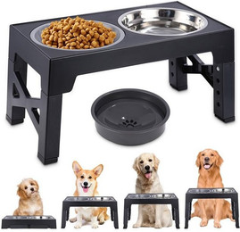 Produktbild von SinLaw Futterspender Hundefutter Schüssel faltbar höhenverstellbar