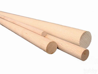 Produktbild von Sitzstange aus Buchenrundholz für Vögel - 1 m