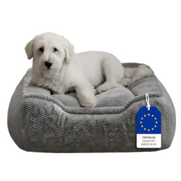 Produktbild von skølm Tierbett Eir mit waschbarem Bezug, wasserdicht, grau, 90x65x26 cm
