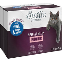 Produktbild von Smilla Frischebeutel Indoor Häppchen mit Gemüse Thunfisch und grünen Bohnen - 24 x 85 g