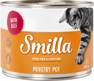 Produktbild von Smilla Geflügeltöpfchen 6 x 200 g - zartes Geflügel mit Rind