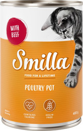 Produktbild von Smilla Geflügeltöpfchen Geflügel mit Rind - 6 x 400 g