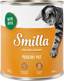Produktbild von Smilla Geflügeltöpfchen Nassfutter für Katzen - 24 x 800 g