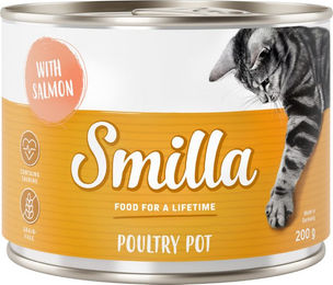 Produktbild von Smilla Geflügeltöpfchen zartes Geflügel mit Lachs - 6 x 200 g