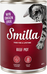 Produktbild von Smilla Rindtöpfchen 6 x 400 g - Rind mit Hühnerleber