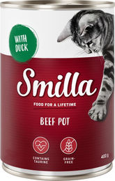 Produktbild von Smilla Rindtöpfchen Rind mit Ente - 6 x 400 g