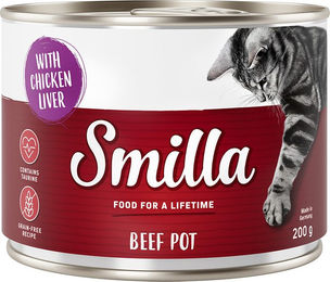 Produktbild von Smilla Rindtöpfchen Rind mit Hühnerleber - 6 x 200 g