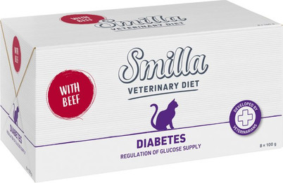 Produktbild von Smilla Veterinary Diet Diabetes Katzenfutter - 8 x 100 g