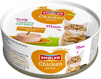 Smølke Soft Paté Katzenfutter - Dosen - Huhn - 24 x 80 g – Bild 1 von 2