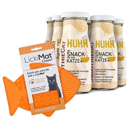 Produktbild von SmoothieCat Katzensmoothie Huhn mit LICKIMAT - 6 x 150 ml