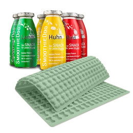 Produktbild von SmoothieDog 6er Klassik Smoothie mit Trixie Silikon Backmatte gelb - 6 x 250 ml