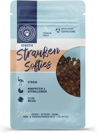 Produktbild von Snack Sensitiv Softies Strauß für Hunde - 5 x 90 g