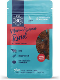 Produktbild von Snack Vitaminhappen Rind mit Kürbis und Cranberry für Hunde - 5 x 90 g