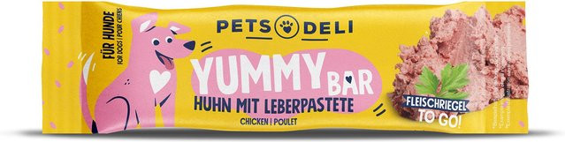 Produktbild von Snack Yummy Bar Huhn mit Leberpastete für Hunde - 20 x 25 g