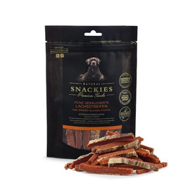 Produktbild von Snackies Feine geräucherte Lachsstreifen Hundesnack - 170 g