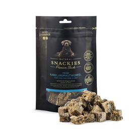 Produktbild von Snackies Feine Kabeljauhautwürfel Hundesnack - 130 g
