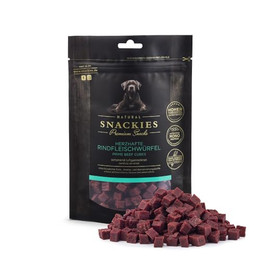 Produktbild von Snackies Herzhafte Rindfleischwürfel Hundesnack - 170 g