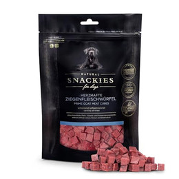 Produktbild von Snackies Herzhafte Ziegenfleischwürfel Hundesnack - 170 g