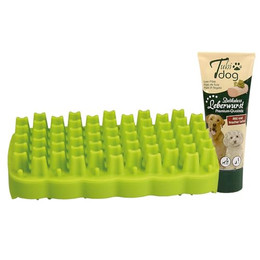 Produktbild von Snackmatte mit Tubidog Delikatess-Leberwurst für kleine bis mittelgroße Hunde