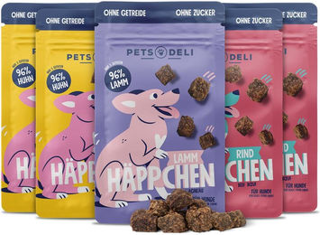 Produktbild von Snacks Vorratspaket Häppchen Classic für Hunde - 5 x 90 g