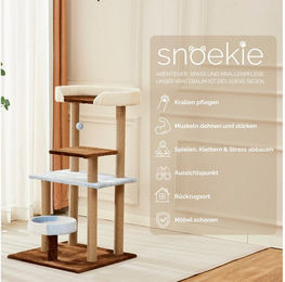 Produktbild von SNOEKIE Kratzbaum Snoekie Klassischer Mehr-Ebenen-Kratzbaum mit Plüsch-Elementen