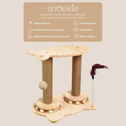 SNOEKIE Kratzbaum Snoekie Kleiner Kratzständer im verspielten Fisch- & Katzen-Design – Bild 1 von 5