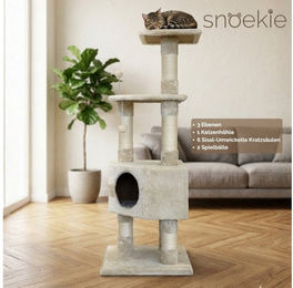 SNOEKIE Kratzbaum Snoekie Kratzbaum, 8cm Extra-dicken Sisalstämmen, Liegeflächen, 121cm – Bild 1 von 5