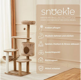 SNOEKIE Kratzbaum Snoekie Vielseitiger Kratzbaum mit Kuschelhöhle und Hängemulde – Bild 1 von 5