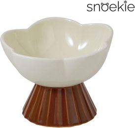 SNOEKIE Napf snoekie Haustiernapf aus Porzellan – Erhöhtes Blütendesign13×13×10cm – Bild 1 von 5