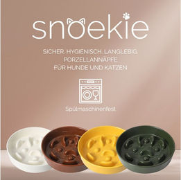 SNOEKIE Napf snoekie Porzellan Anti-Schling-Napf Buntes Design15×15×3.5cm – Bild 1 von 3