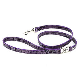 So Milano Hundeleine Kroko-Optik Leder Handmade in Italy – Bild 1 von 5