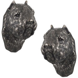 Soft-coated Wheatan Terrier Hundestatue hängende Büste braun – Bild 1 von 6