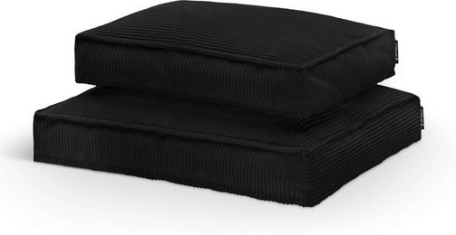 Produktbild von softwalls Hundekissen Cord Orthopädisches Hundebett Tiefschwarz M