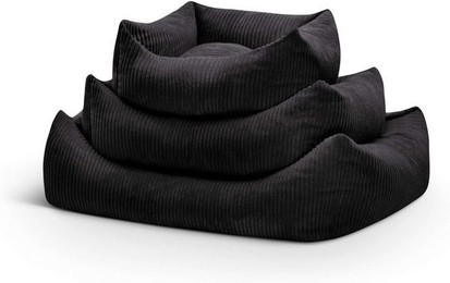 Produktbild von softwalls Orthopädisches Hundebett Cord - Hundekorb Tiefschwarz S