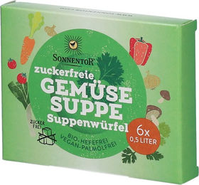 Sonnentor Zuckerfreie Gemüsesuppe Suppenwürfel bio - 6 x 11 g – Bild 1 von 4