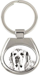 Produktbild von Spanish Mastiff, Mastín Español - keychain with a dog, keychain with a print, personalized pendant from the Art-Dog brand silber