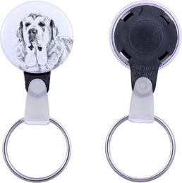 Produktbild von Spanish Mastiff, Mastín Español - keychain with a dog portrait, pendant with the brand's own Art-Dog graphics