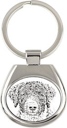 Produktbild von Spanish Water Dog - keychain with a dog, keychain with a print, personalized pendant from the Art-Dog brand silber