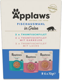Produktbild von Sparpaket Applaws Pouch in Jelly Mix 24 x 70 g - Auswahl mit Fisch