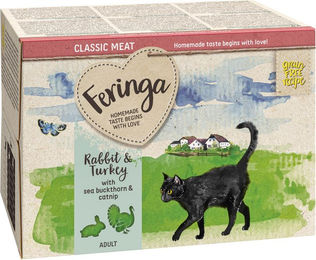 Produktbild von Sparpaket Feringa Classic Meat Menü Schale 24 x 100 g - Kaninchen & Truthahn