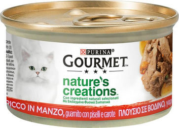 Produktbild von Sparpaket Gourmet Nature's Creations 24 x 85 g - Rind mit Erbsen & Karotten