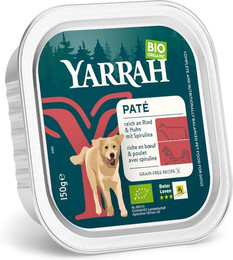 Produktbild von Sparpaket Yarrah Bio Schalen 36 x 150 g - Paté Bio Rind mit Bio Spirulina