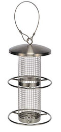 Produktbild von Spetebo Edelstahl Vogelhaus mit 2 Sitzringen